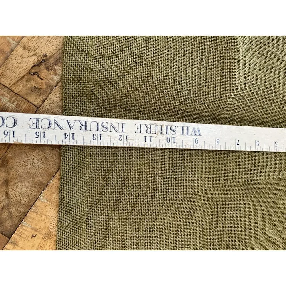 Olive Green Textured Burlap Jute Placemats Set of 4 20